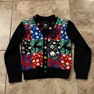 American Stitch S Christmas Colorful Knit Cardigan sweater NEW small